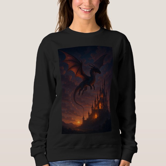 Rise Above – Mystical Ouroboros Dragon Spiral Sweatshirt (Front)
