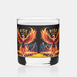 Rise Above Phoenix Whiskey Glass
