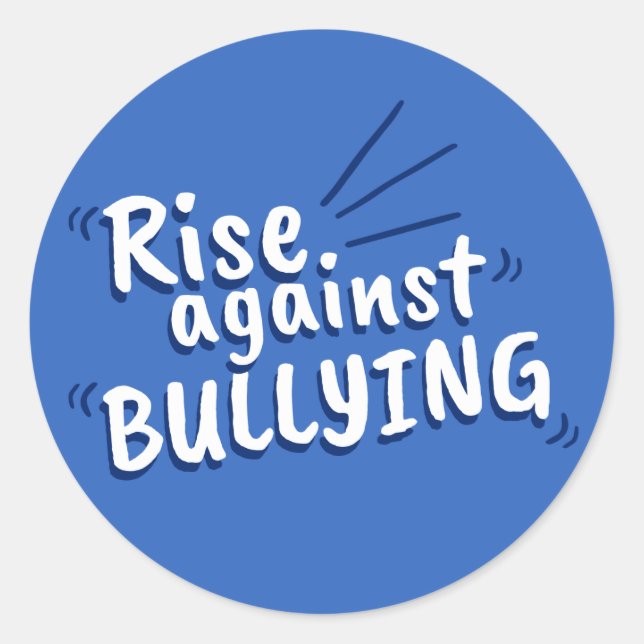 Rise Against Bullying Classic Round Sticker (Front)