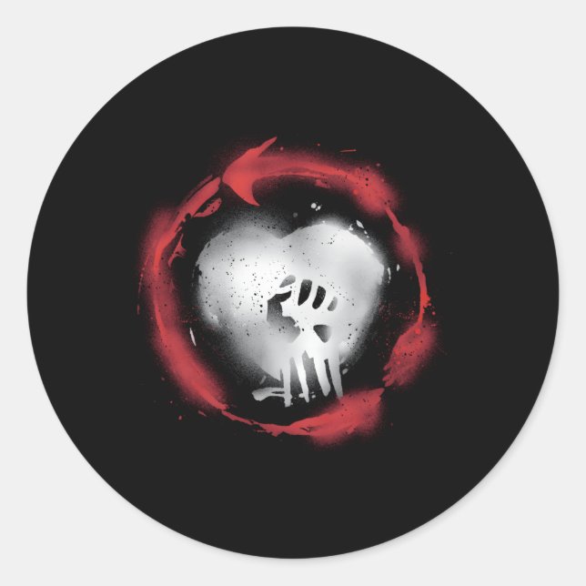 Rise Against Caution Official Merchandise Classic Round Sticker (Front)