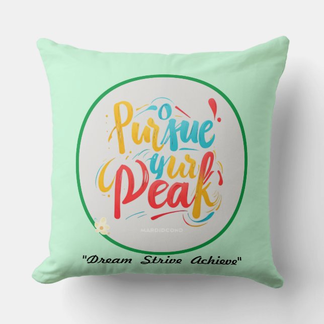 “Rise and Achieve” Cushion (Front)