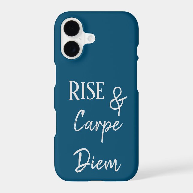 Rise and Carpe Diem Phone Case (Back)