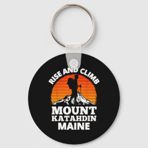 Rise And Climb Mount Katahdin Maine Mountain Climb Key Ring
