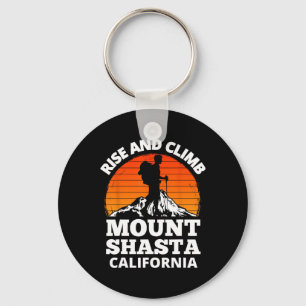 Rise And Climb Mount Shasta California Mountain Cl Key Ring