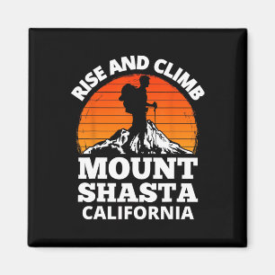 Rise And Climb Mount Shasta California Mountain Cl Magnet