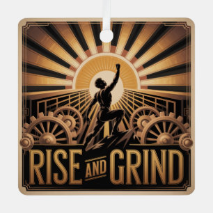 Rise And Grind Metal Tree Decoration