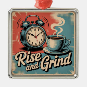 Rise And Grind Metal Tree Decoration