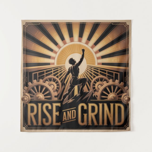 Rise And Grind Tapestry (Front)