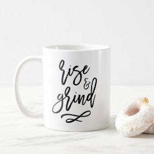 Rise and Grind Typography Mug