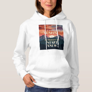 Rise and Renew: Inspirational Sunrise Hoodie