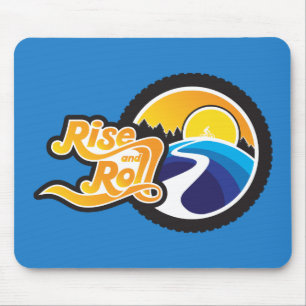 rise and roll cyclist mouse pad