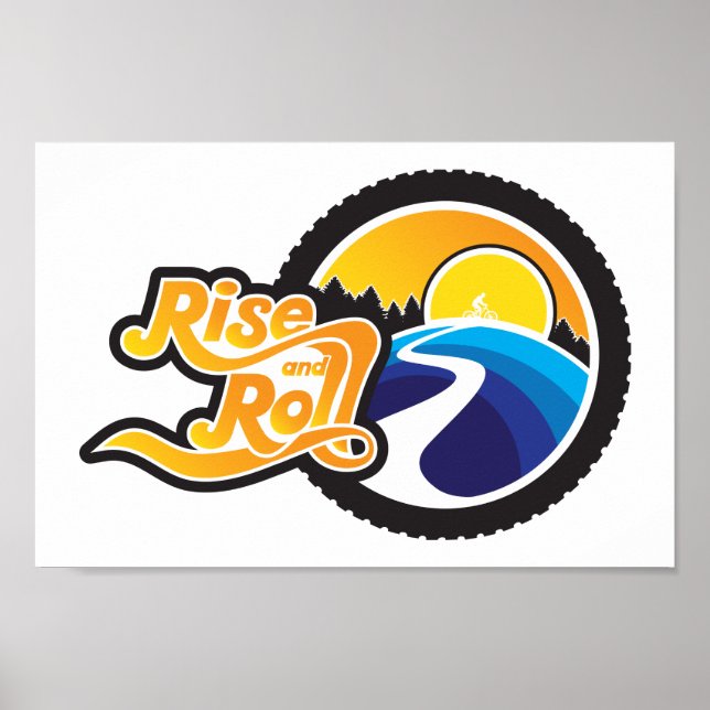 rise and roll cyclist poster (Front)