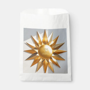 Rise and shine gold star favour bags