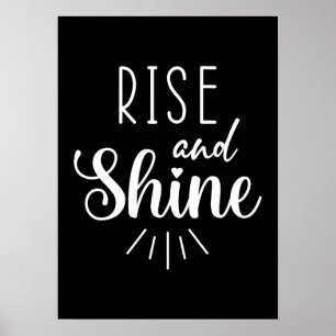 Rise and Shine - Gym Hustle Success Motivational Poster
