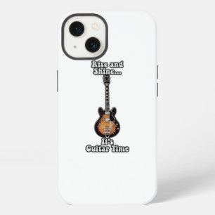 Rise and shine. it's guitar time. vintage brown iPhone 13 case