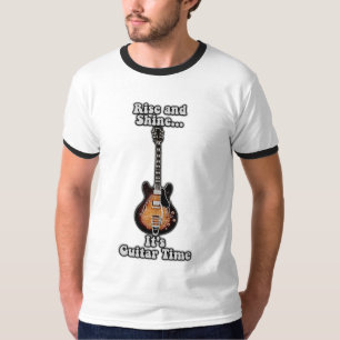 Rise and shine. it's guitar time. vintage brown T-Shirt