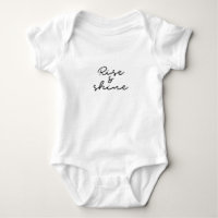 Rise and shine jersey baby bodysuit black font