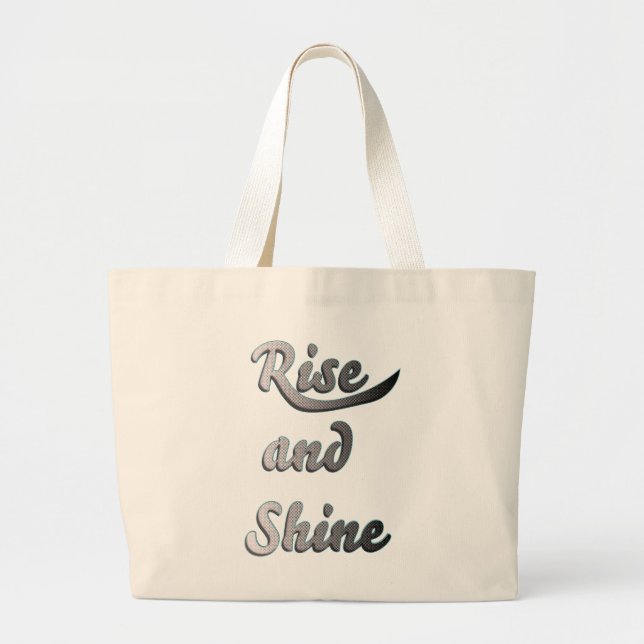 Rise and shine  large tote bag (Front)