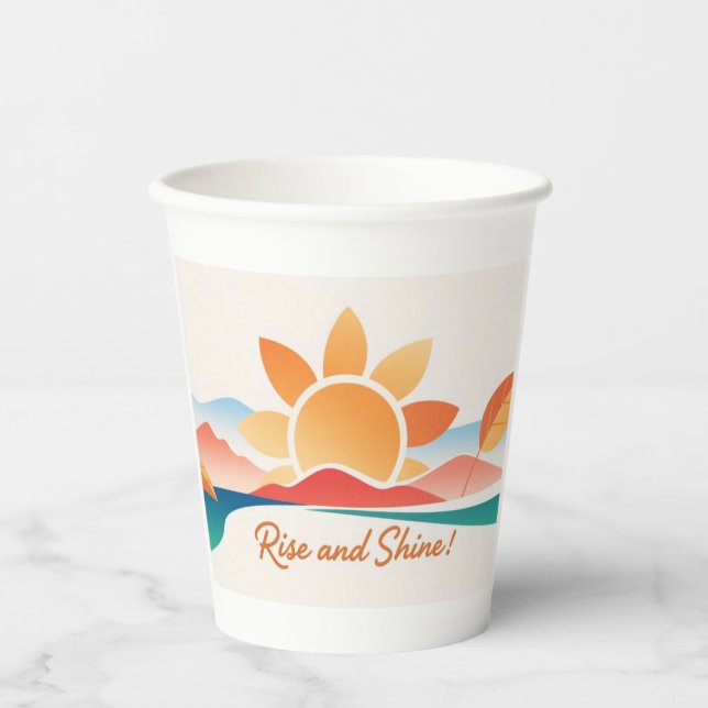 Rise and Shine Paper Cups (Front)