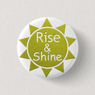 Rise And Shine Paper Cut Art Print 3 Cm Round Badge