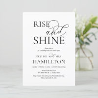 Rise and Shine, Post wedding Brunch Celebration In