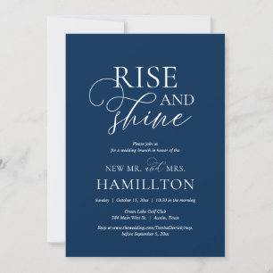 Rise and Shine, Post wedding Brunch Celebration Invitation