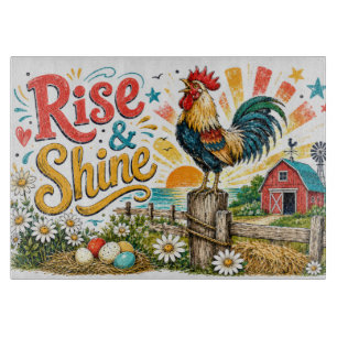 Rise and Shine Rooster Cutting Board