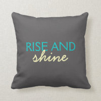 Rise and Shine - Teal and Yellow on Grey