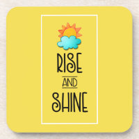 Rise and Shine Typography With Sun and Cloud