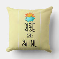 Rise and Shine Typography With Sun and Cloud