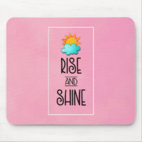 Rise and Shine Typography With Sun and Cloud
