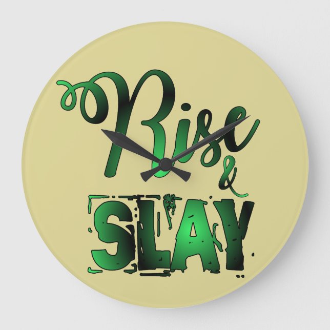 Rise And Slay Large Clock (Front)