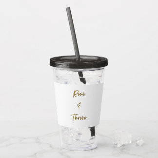 Rise and Thrive Water Bottle Tumbler