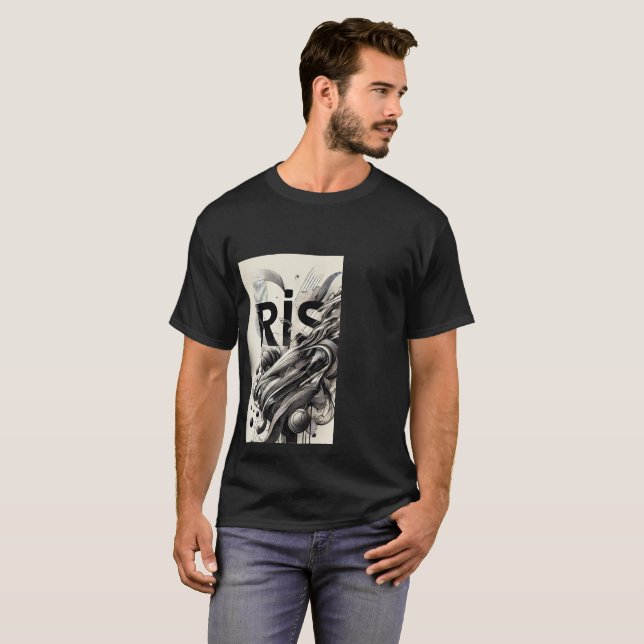  rise black and white t-shirt (Front Full)