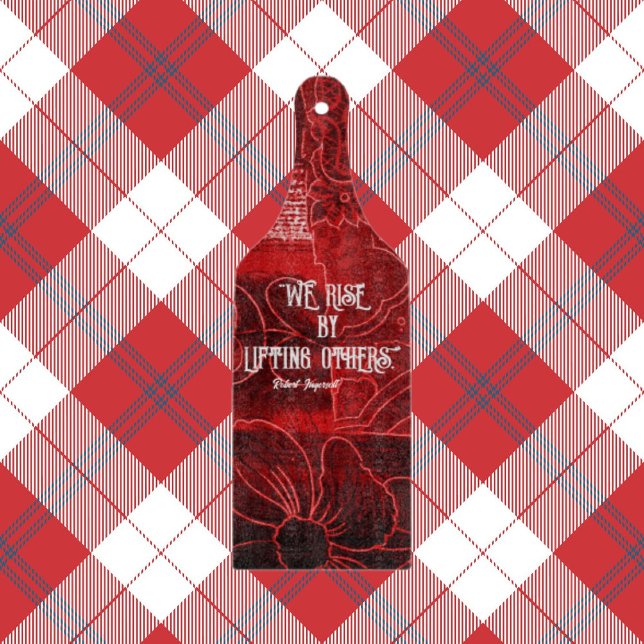 Rise by Lifting Others Glass Cutting Board Red (Creator Uploaded)