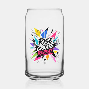 Rise Create Repeat Inspirational Motivational Quot Can Glass
