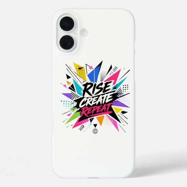 Rise Create Repeat Inspirational Motivational Quot Case-Mate iPhone Case (Back)