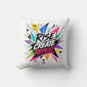 Rise Create Repeat Inspirational Motivational Quot Cushion