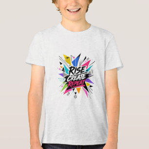 Rise Create Repeat Inspirational Motivational Quot Tri-Blend Shirt