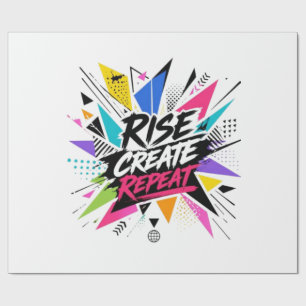 Rise Create Repeat Inspirational Motivational Quot Wrapping Paper