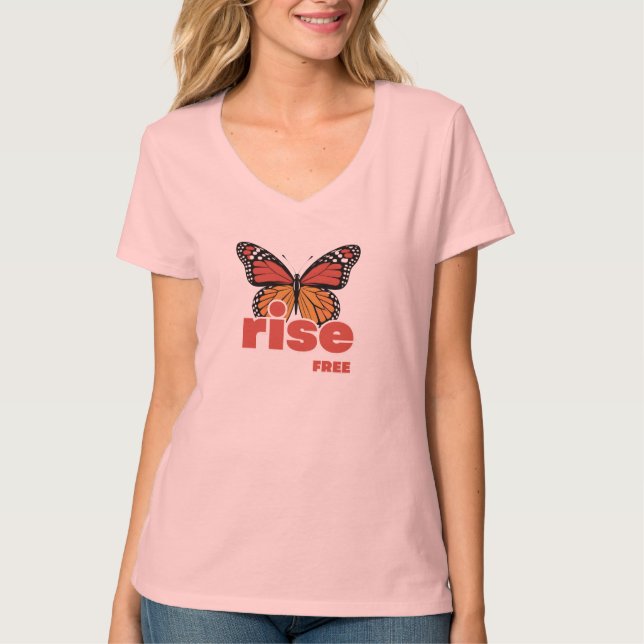 Rise Free Butterfly Women’s T-Shirt (Front)