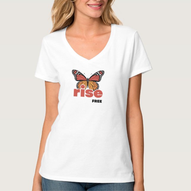 Rise Free Butterfly Women’s T-Shirt  (Front)