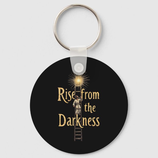 Rise From The Darkness - Easter Hope Design  Key Ring (Front)