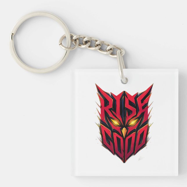 Rise God Owl Mask T-Shirt Key Ring (Front)