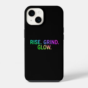 RISE. GRIND. GLOW. – Motivational iPhone 14 Case