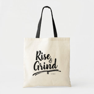 RISE & GRIND Personalised Custom Name Tote Bag