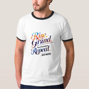 Rise. Grind. Repeat. – Bold Hustle Ringer Tee