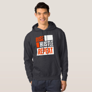 Rise Hustle Repeat Inspirational Quote Hoodie