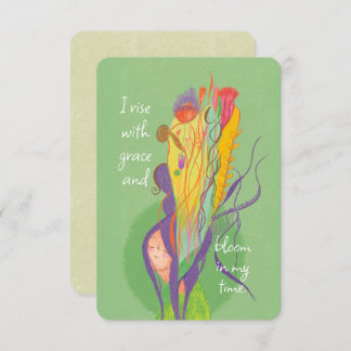 Rise in Bloom – Empowerment Affirmation personaliz Card