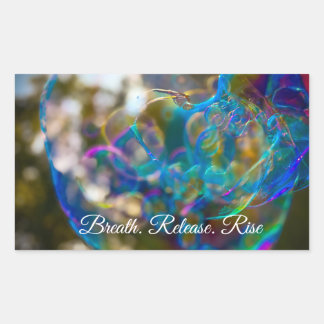 Rise like a bubble (stickers) rectangular sticker